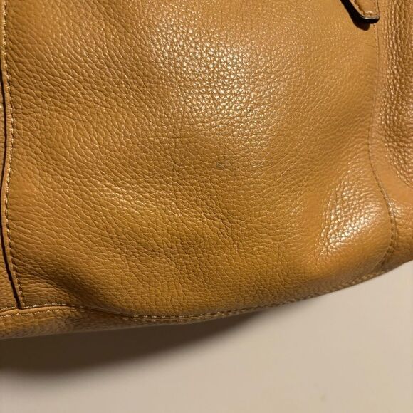 MICHAEL KORS Bowery Large Leather Shoulder Bag Tan Caramel Crossbody Strap - Picture 8 of 13